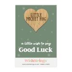 WishStrings Good Luck Gift – Pocket Hug Wooden Heart Keepsake | Handmade Letterbox Gift for Exams, New Jobs & New Beginnings