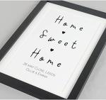 Personalised Home Sweet Home print | New home housewarming gift (A4-30x21cm, Print & Standard Frame)