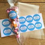Baby Shower Sweet Bags & Stickers - Party Game Prize Favour - 10 Pack (Blue)