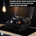 Holme & Hadfield Premium 5-Slot Wooden Watch Display Case – Handcrafted Men’s Watch Box with Accessory Drawer, Hinged Cover, Leather Lining – Birthday Gift for Collectors – Luxury Built to Last