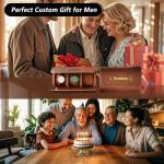 Personalized Watch Travel Case, Custom Watch Roll for Men, Classic PU Leather Watch Case with Removable Pillows & Solid Dividers for Storage and Display, Gift for Groomsmen, Father, Friend