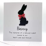 Personalised Rabbit Sympathy Card. Rabbit Bereavement Card. Rabbit Loss Sympathy Card. Pet Loss Card. Bunny Sympathy Bunny Loss Card