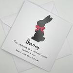Personalised Rabbit Sympathy Card. Rabbit Bereavement Card. Rabbit Loss Sympathy Card. Pet Loss Card. Bunny Sympathy Bunny Loss Card