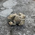 Victorian Style Collectible Frog with Emerald Eyes Pin Cushion 925 Sterling Silver Sewing Needle