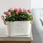 Garden Planters Outdoor and Indoor - Engraved Personalised Garden Long Plant Pots Outdoor | Mum, Dad, Anniversary, Grandad and Nan Gifts for Birthday Garden Pots and Planters | Dust and Things