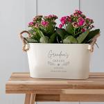 Garden Planters Outdoor and Indoor - Engraved Personalised Garden Long Plant Pots Outdoor | Mum, Dad, Anniversary, Grandad and Nan Gifts for Birthday Garden Pots and Planters | Dust and Things