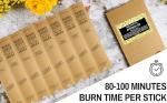 Highly Scented Incense Sticks, 80-100 Minutes Burn Time per Stick, Handmade in the UK, 10 Sticks (Coffee)