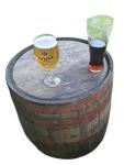 WineBoxesEtc FLAT TOP Oak BARREL - Ideal Garden table, Coffee table, Side stand, Patio table, Drinks table