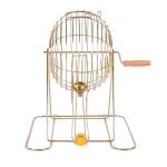 LNQKJXIIA Manual Metal Lottery Machine with Bingo Balls - Lucky Number Picking Drum for Family Parties, Group Games & Raffle Draws