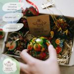 Angel Christmas Ornament Wood Hand-painted 9.5 x 7.5 x 0.5 cm with Beautiful Floral Pattern Handmade in Ukrainian Tradition - Artistic Christmas Decoration and Collectible