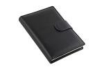 "Basic" diary with daily section and with button fastening - Handmade in Italy - cm 15x21 - black