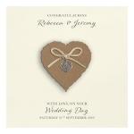 Personalised Wedding Day Charm Card Luxury - Handmade UK