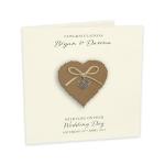 Personalised Wedding Day Charm Card Luxury - Handmade UK