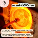 Glass Terrarium Jar (H: 42cm) with Cork Lid – Extra Tall Hand-Blown Closed Glass Container for DIY Indoor Gardens, Empty Large Decorative Vessel for Plants, Moss (Capacity 13.5 L) (with Standard Lid)