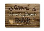 Personalised Bar Sign METAL Plaque Western Style. Home Pub Shed Garage Man Cave.