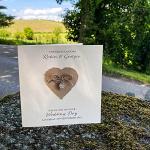 Personalised Wedding Day Charm Card Luxury - Handmade UK