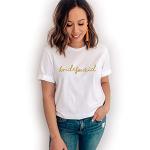 Pink Positive Bride and Bridesmaid Shirt | Bridesmaid Maid of Honour Shirts | Bachelorette Party T-Shirts | Wedding Party Shirts White