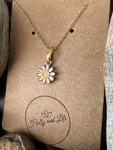 Daisy Flower Necklace, Flowers Necklace, Flower Pendant Necklaces, Plant Gifts, Daisy Chain