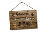 Personalised Bar Sign METAL Plaque Western Style. Home Pub Shed Garage Man Cave.