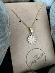 Daisy Flower Necklace, Flowers Necklace, Flower Pendant Necklaces, Plant Gifts, Daisy Chain
