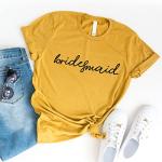 Pink Positive Bride and Bridesmaid Shirt | Bridesmaid Maid of Honour Shirts | Bachelorette Party T-Shirts | Wedding Party Shirts White