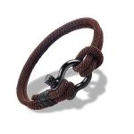 To My Son Nautical Bracelet Stainless Steel Screw Barrel Clasps,Punk Temperament Handmade Bracelet Bangle Wristband Graduation Birthday Gift (brown, son)