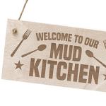 Red Ocean Mud Kitchen Accessories Welcome Mud Kitchen Sign Home Signs Garden Outdoor Hanging Plaque Plot Sign Gift Daughter Son Gift