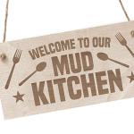 Red Ocean Mud Kitchen Accessories Welcome Mud Kitchen Sign Home Signs Garden Outdoor Hanging Plaque Plot Sign Gift Daughter Son Gift