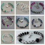 EMSIA Handmade Personalised bracelet jewellery for girls sister women baby's Flower girl eid gifts made any charm of choice any size. baby christening gift