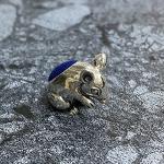 Victorian Style Collectible Miniature Mouse Pin Cushion 925 Sterling Silver Sewing Needle