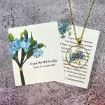 Forget-Me-Not and Queen Anne's Lace Pressed Wildflower Necklace | Gold Pressed Flower Necklace | Personalized Handmade Necklaces | Symbol of Everlasting Love and Memory | Gift for Women | 18”
