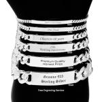 Premium Quality Solid 925 Silver ID Bracelet/Genuine Sterling Silver ID Bracelet/ID Bracelet for Baby, Kids, Men, Women/Personalised bracelet Customised bracelet for All Occasions -KIMNKIM (10MM)