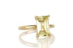 Gemtone Women Rings - Faceted Lemon Quartz in 14K Gold - Handmade Fine Rings for Women - with Fancy Box