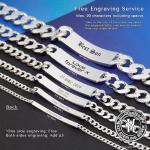 Premium Quality Solid 925 Silver ID Bracelet/Genuine Sterling Silver ID Bracelet/ID Bracelet for Baby, Kids, Men, Women/Personalised bracelet Customised bracelet for All Occasions -KIMNKIM (10MM)