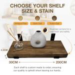 Top Notch Home & Living Scaffold Board Wall Shelf, Handcrafted Rustic Wooden Shelves, Hand Made Scaffold Board Shelves, Rustic Wooden Board Shelving, Incl 2 Up Brackets per Shelf (Tudor Oak, 200cm)