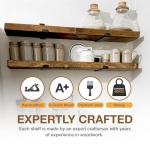 Top Notch Home & Living Scaffold Board Wall Shelf, Handcrafted Rustic Wooden Shelves, Hand Made Scaffold Board Shelves, Rustic Wooden Board Shelving, Incl 2 Up Brackets per Shelf (Tudor Oak, 200cm)