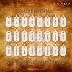 Genuine 925 Sterling Silver Personalised Rune Dog Tag Necklace/Gifts Ideas For Him and Her/Free Engraving/Quality Handmade Silver KIMNKIM-C25-1 (HEILSA - Health)