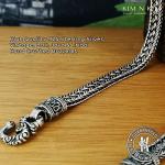 Bali & Java Hand Crafted Chain Bracelet/Tribal/Snake/Vintage/Solid/Heavy /925 Sterling Silver/Men/Women/Handmade/Quality - KimnKim U6 (7 inches)