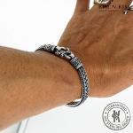 Bali & Java Hand Crafted Chain Bracelet/Tribal/Snake/Vintage/Solid/Heavy /925 Sterling Silver/Men/Women/Handmade/Quality - KimnKim U6 (7 inches)