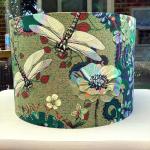 Dragonfly Lampshade Green Velvet Handmade Lampshade | 30cm | 40cm | Table Floor Ceiling light-shades… (Large (40cm Diameter), Table/Floor)