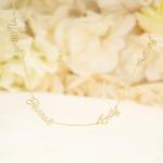 ZNA Jewels Solid Gold Multi-Name Necklace – Custom 1 to 6 Names Personalised in 9ct or 14ct Real Gold – Family Necklace Gift for Women, Mum, Grandma – Handmade in UK