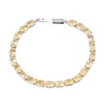 Natural Citrine Tennis Bracelet Handmade Prong Setting 925 Sterling Silver Yellow Citrine November Birthstone Gift