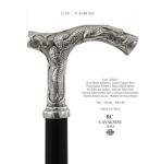 Walking stick with personalized dragon handle for men and women, elegant, old-fashioned | Cavagnini wood, handmade, vintage, made in Italy