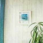 Wave in a Box Fused Glass Framed 25cm - Glass Wave Artwork - Handmade by Matt Adkins in Dorset, UK