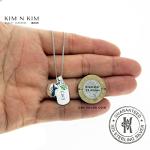 16th,18th Birthday Necklace Birthstone Personalised Name any Age Number Disc Charm,Engraving 21 30 40 50 60,Solid Silver,Quality -KimnKim