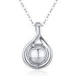 Black opal diamond necklace pendant-Dainty drop layering necklace with chain-Simple small minimalist necklace-Alternative October birthstone