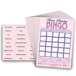 Hen Party Bingo - 20 A5 Bingo Cards with Calling Cards and Word Grid - Fun Hen Do Game for Bride Tribe - Bridal Shower - UK Printed