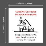 SWIZZOO Fun and Humorous New Home Card for Friends, Family & Loved Ones - Ideal for Housewarming Moving House - With Unique Home Design & Good Luck Messages - Welcome Home Card