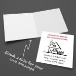 SWIZZOO Fun and Humorous New Home Card for Friends, Family & Loved Ones - Ideal for Housewarming Moving House - With Unique Home Design & Good Luck Messages - Welcome Home Card