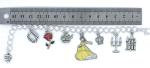 Charm bracelet with Belle (beauty and the beast) theme - princess